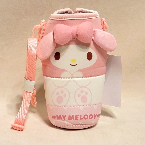 NEW My Melody water bottle holder bag drink beer koozie Hello Kitty Sanrio - Picture 1 of 4